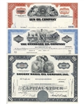 John D. Rockefeller Signed Stock Certificate for Standard Oil Trust -- Signed by Rockefeller as President in 1883